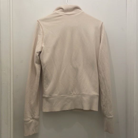 Abercrombie and Fitch cream sherpa long sleeves cotton jacket comfy large - Picture 10 of 11